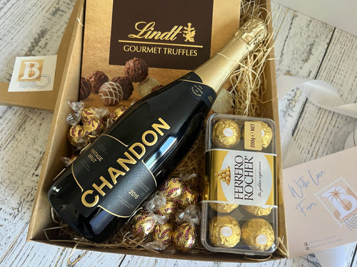 Chandon and chocolates hamper Broome Gift and Graze
